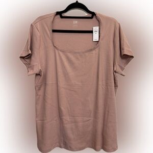 GAP Women's Light Pink Short Sleeve Top